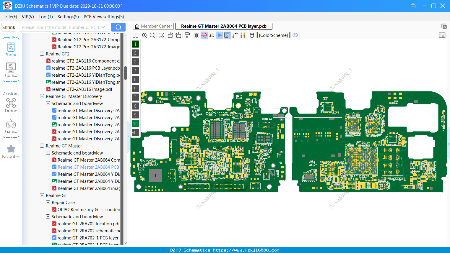 Realme GT Master 2AB064 PCB Layer